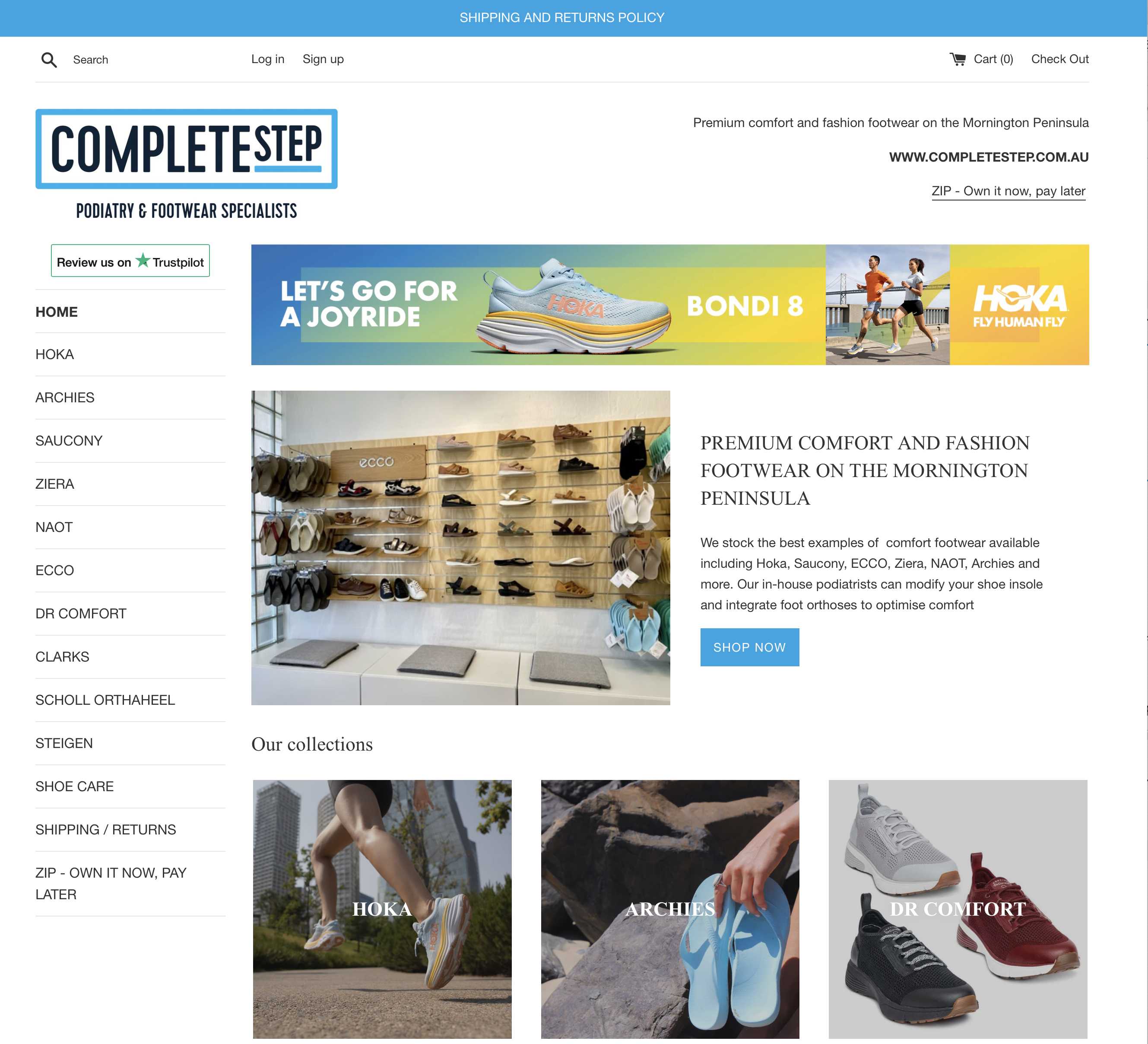 Complete Step on-line shoe store